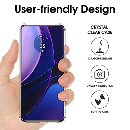 Image of for Back Case Cover Bumper Flexible Silicone Transparent Back Cover for Motorola Edge 40- Transparent