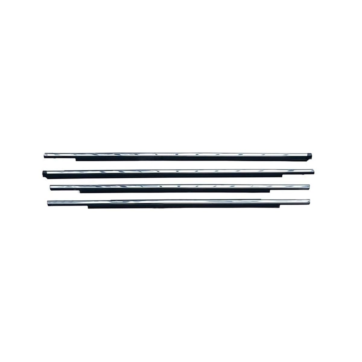 Syxlsjw Chrome Sealing Strip 4Pcs Car Outer Windows Rubber Weatherstrip For Mitsubishi For Outlander Sport Ga Asx Rvr 2011-2020 Sealing Strip(Chrome)