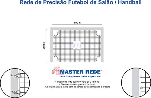 REDE PRECISÃO FUT SALÃO/HANDBALL FIO 2,5MM MALHA 4X4