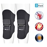 ANCROWN Power Knee Stabilizer Pads, 2020 New Version Powerknee Braces Joint Support, Protective Gear Booster with 4 Powerful Springs for Men / Women Weak Legs, Arthritis Pain, Fitness, Sports
