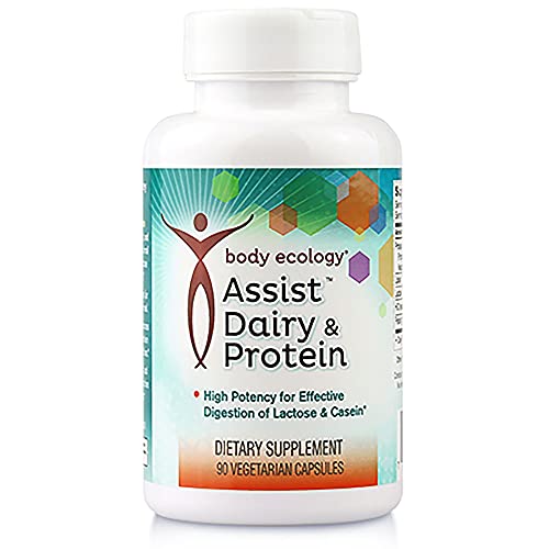Body Ecology Assist Dairy & Protein | High Potency Supplements for Effective Digestion of Lactose & Casein | Supports Healthy Digestion | 90 Capsules