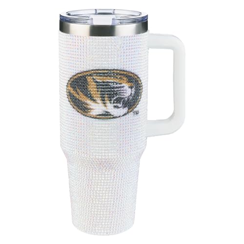 Image of The Memory Company Officially Licensed 40oz White Bling Game Day Tumbler, University of Missouri