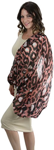 ToBeInStyle Women's Ikat Leopard Print Infinity Scarf4
