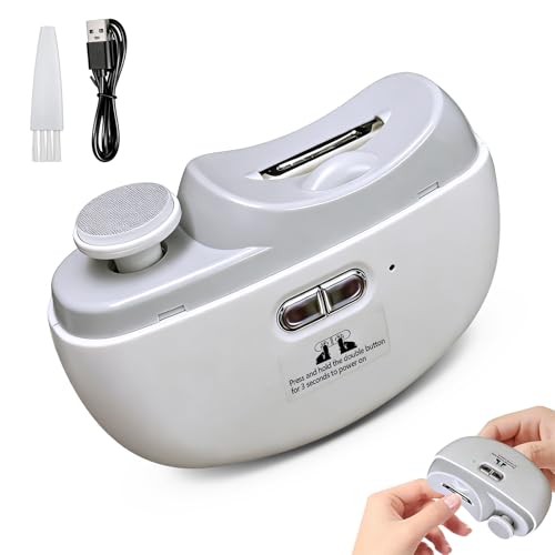 Coupe-ongles électrique avec 2 vitesses réglables et éclairage LED pour toute la famille