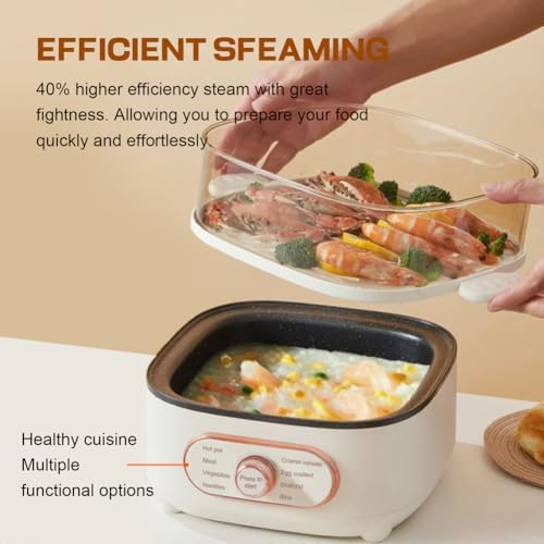 1200W 2-Tier Electric Food Steamer - 10.5L Stackable Stainless Steel Vegetable Cooking Pot for Healthy Meal Prep, Fast & Efficient Steaming, Ideal for Home Use