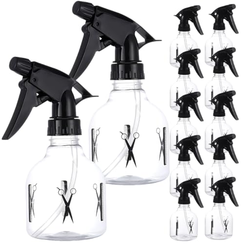 DECHOUS 12 piezas Botellas Pulverizadoras para Cabello Unidades Spray Recargable para Peluquería Hidratante y Multifuncional para Salón y Hogar
