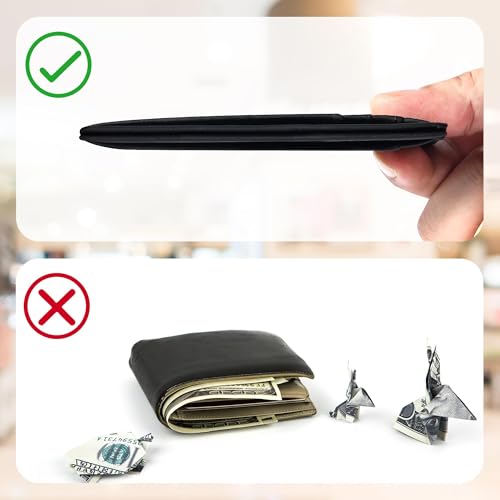 Image of Chelmon Slim Wallet for Men, Minimalist Front Pocket RFID Blocking Credit Card Holder