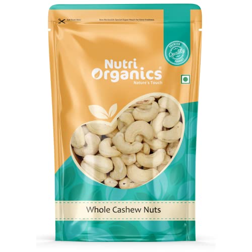 Nutri Organics Dry Fruits Natural Premium Whole Cashews Whole Crunchy