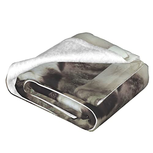 Couverture thermique douce panda contre le froid sur le canapé - 4
