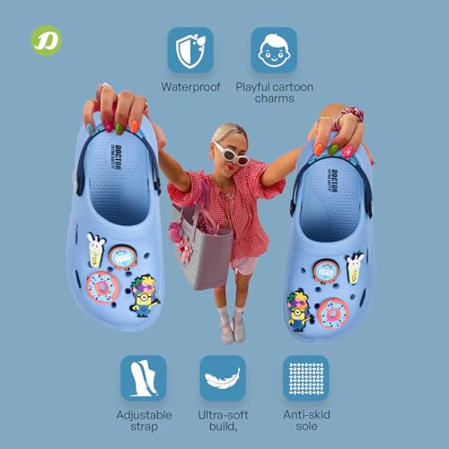 Image of DOCTOR EXTRA SOFT Unisex-Child Kids Classic Ultra Soft Clogs /Sandals with Adjustable Back Strap| Comfortable & LightWeight| Stylish & Anti-Skid| Indoor & Outdoor Casual Sports Mules Boys & Girls D-529