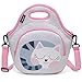 VASCHY Borsa Termica, Borse Frigo Piccola Gatti Borsa Pranzo con Tracolla Borse porta Alimenti Bambini Borse da Picnic Bambino Scuola,Picnic