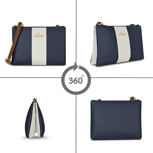 Image of Lavie Women's Lynn 2C Colorblock Crossbody Sling Bag | Top Zip Sling Bag | Ladies Purse Handbag | Gift for Women