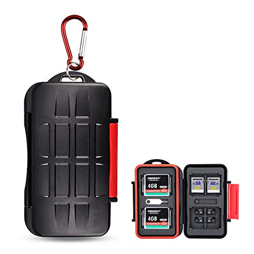 Kiorafoto 28 Slot Anti-Lost Memory Card Case Wallet for 4 CF, 8 SD