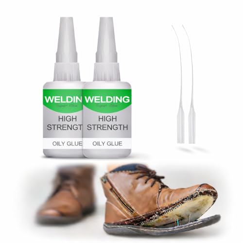Welding High Strength Oily Glue High Strength Instant Bonding Glue for Metal Wood Ceramics Glass Leather and More (50g/Glue 2pcs)