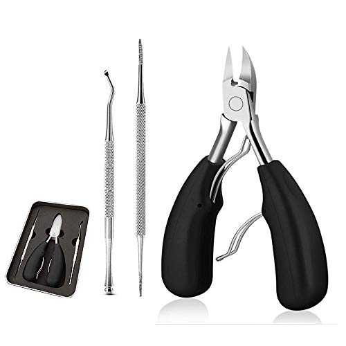 Toenail Clippers for Ingrown or Thick Toenails, Stainless Steel Ingrown Toenail Tool Set with Nail Nippers
