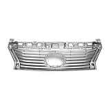 X AUTOHAUX Front Upper Hood Bumper Grille Grill for Lexus ES 350 2013 2014 2015 No.5311133440 Front Upper Bumper Kidney Grille Grill Chrome Silver Tone