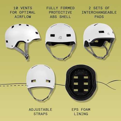 Image of Retrospec Dakota Adult & Youth Bike Helmet - Multi-Sport Protection with ABS Shell, EPS Foam, 10 Vents & Removable Washable Padding for BMX, Skating, and Scooter