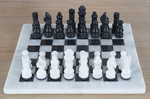 Radicaln Handmade White And Black Full Marble Chess Board Game Set - Staunton Marble Tournament Two Players Full Chess Game Table Set #TOP1