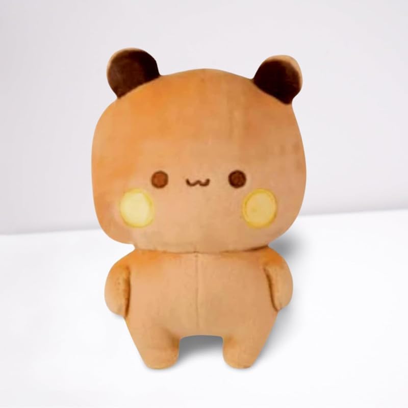 Image of Bubu and Dudu Bear Couple Plush Stuffed Toy, Set of 2 | Panda & Bear Design, Soft Plush Material, Kawaii Style, Kids & Adults, Room Decor