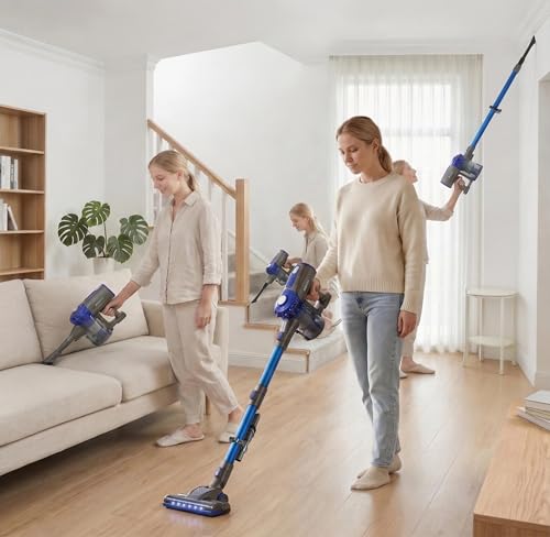 Akitas V8 3-in-1 Cordless Hoover Vacuum Cleaner Handheld & Upright Lightweight 22.2 V 150 W, Rechargeable Lithium Battery for Floors Carpets and Pet Hair - Image 4