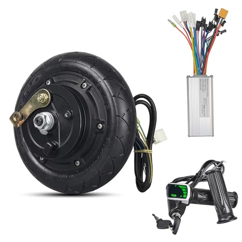 8inch Hub Motor Kit 36V 500W Brushless Hub Motor with 25A Controller Power Display...