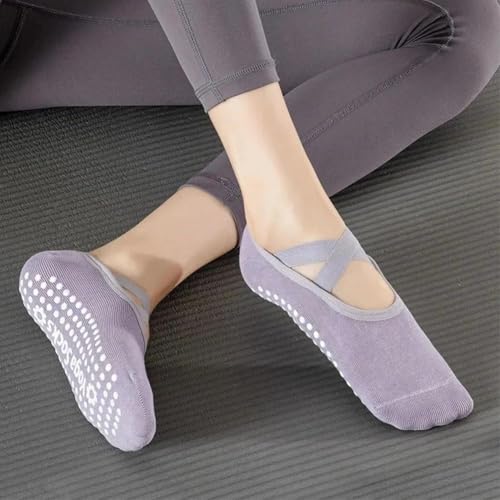 1 Pair Breathable Non Slip Women Yoga Socks Casual Silicone Pilates Barre Sports Dance Socks Slippers
