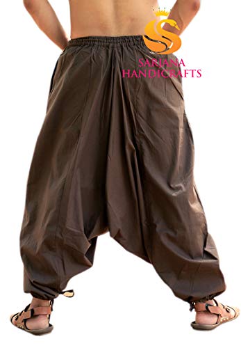 SARJANA HANDICRAFTS Men's Cotton Solid Harem Pants Yoga Trousers Hippie4