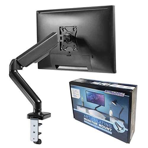 Brazo de monitor LCD resorte soporte articulado mesa con conexiones multimedia USB