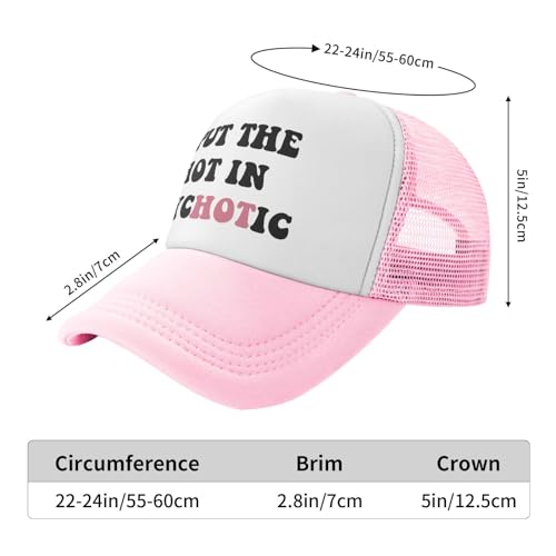 Image of You Find It Offensive? I Find It Funny Trucker Hats for Women Pink Men Funny Slogan Pink Hats for Men