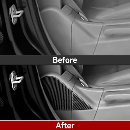 Image of Seat Adjustment Cover Decals for 2011-2024 Dodge Durango / 2011-2021 Jeep Grand Cherokee WK2 / 2022 WK Accessories Carbon Fiber Stickers, A