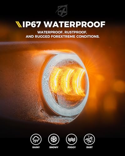 Image of 300% Bright 60W LED Fog Lights w /DRL Compatible with 18+ Jeep JL JT, Amber | 2 Light Functions, Angel Eye, Adjustable Angle, Waterproof, Plug N Play, DOT Approved