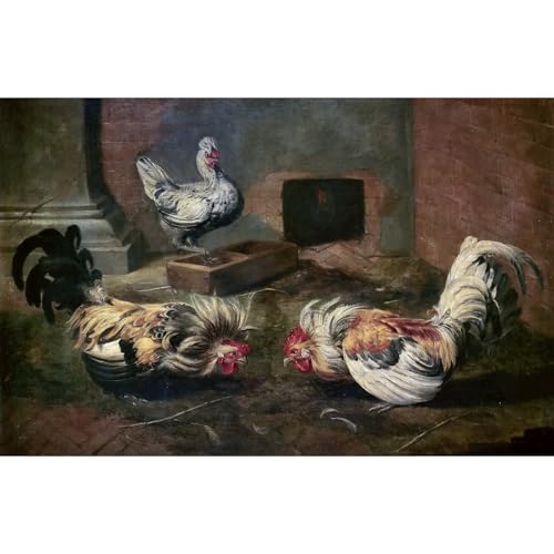 Toile Combat de coqs Madrid Prado impression d'art grand format
