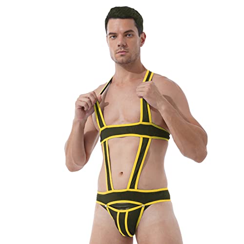 Men's Jockstrap Wrestling Singlet Buckle Pouch Leotard Underwear Harness Bodysuit Jumpsuits2