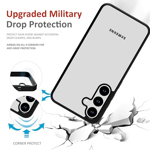 Image of Thermoplastic Polyurethane Case For Samsung Galaxy S24,[Anti-Yellowing Technology] [Military Grade Drop Protection] Shockproof Slim Hybrid Phone Case For Samsung Galaxy S24 5G-Carbon Black
