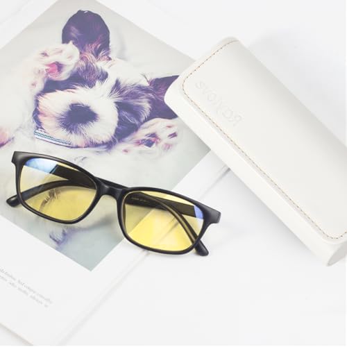 Image of RayLove Hard Shell Glasses Case, Lightweight Leather Eyeglass Case, Travel-Friendly Sunglasses Protector for Men & Women