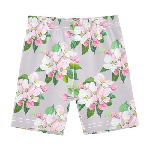 Flower Gray Girls Bike Shorts Toddler Girl Clothes Under Dress Dance Shorts for Dresses,4T