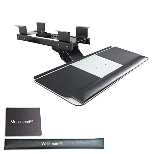 Gleitschiene Tastatur-Halter, unter dem Schreibtisch Bracket Gleitschiene Schublade Desktop Extension Movable Rotating Storage Rack,Beam,A