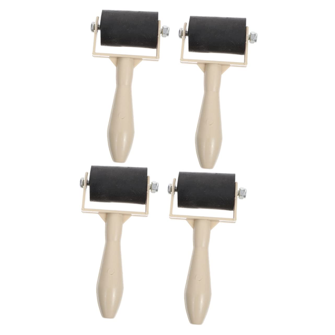 KALLORY 4pcs Printmaking Ink Roller Rollers for Printmaking Boys and Girls Stamping Tool Plastic for Crafting