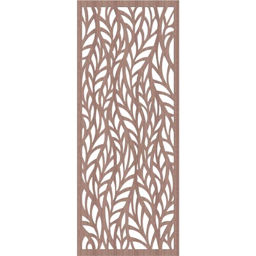 Image of Ortonville Decorative Pierced Fretwork Wood Wall Panels, 17 3 /8 inchW x 44 3 /8 inchH x 3 /8 inchT, Walnut