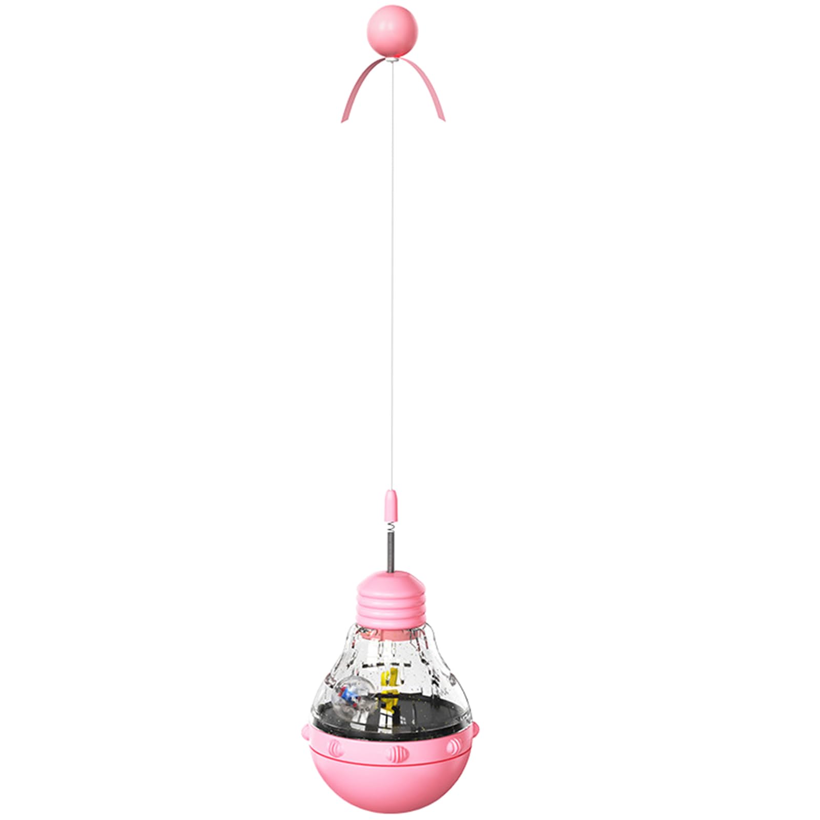Jazuaiao 3 in 1 Cats Interactive Toy for Indoor, Kitten Interactive Teaser Toy with Teaser Wand and Treat Dispenser Kitten Wand