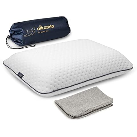 Alkamto Ergonomic Travel Pillow with Covers Cover