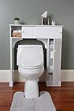 Wood Over The Toilet Storage Cabinet Organizer - White