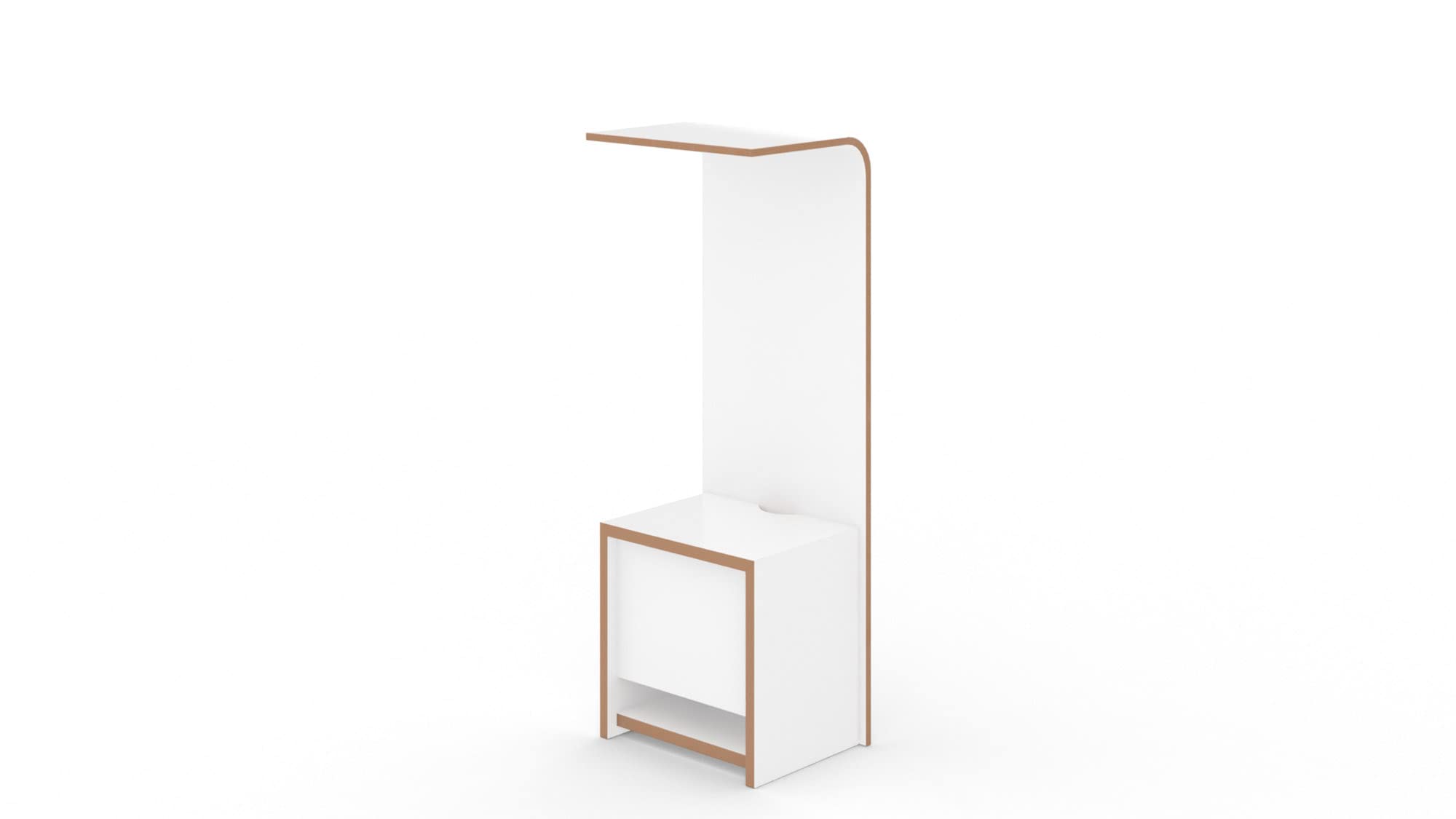 Tojo fon I Wandkonsole für Telefon 31 x 25 x 85 cm I Wandregal weiß I Moderne Wandablage für Telefon, Schlüssel & Notizzettel I Telefontisch aus Holz