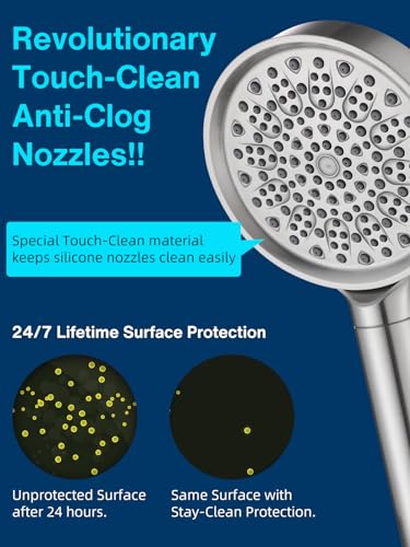 Image of Cobbe Handheld Filtered Shower Head - Filters >99% Chlorine - Advanced 2.0 Carbon System - Water Softening Beads for Hard Water - Relieves Dry, Itchy Skin - Brushed Nickel