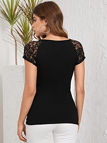 YOINS Women Camis Shirts Tanks Top Basic Sexy V Neck Sleeveless Sliming Lace Details Vest4