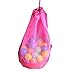 Sac en maille de plage, sac de rangement de jouets de plage, Sac à dos en Filet Stockage Rangement Pour Jouet Sable Plage Piscine Bébé Enfant/Beach Swim and Pool Toys Sacs de rangement (L, ROSE)