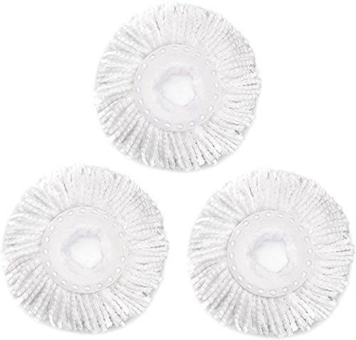 SXY Mop Head Replacement for Spin Mop Replacement Head Microfiber Spin Mop Refills-360Â° Spin Magic Mop Round Shape Standard Universal Sizeï¼ˆ4 Packï¼‰