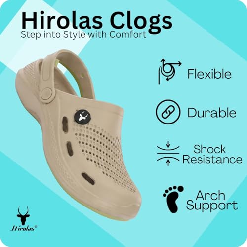 Image of Hirolas Men's Fluffy Black Eva Cushioned Strap Clogs