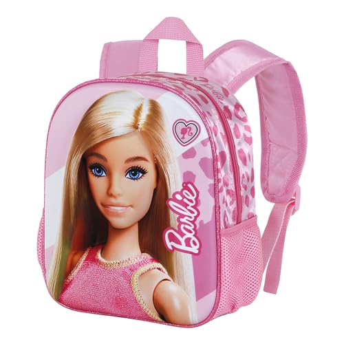 Barbie Fashion-Zaino 3D Piccolo, Rosa, 26 x 31 cm, Capacità 8,5 L