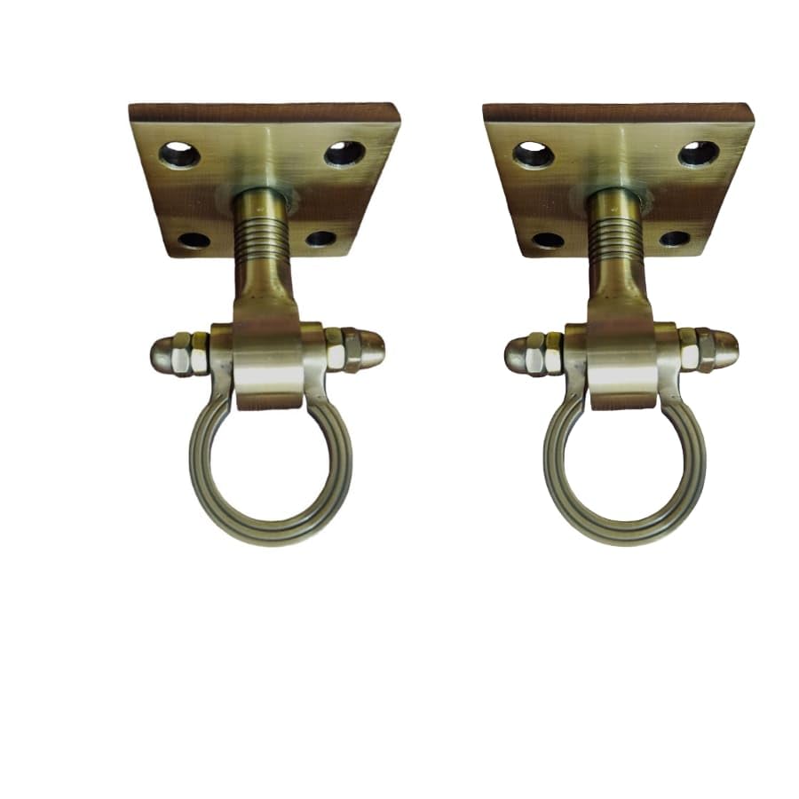 Image of Strong and Sturdy Heavy Duty HI-Grade Quality Life TIME WARRENTY, Ceiling KADA Swing, Patio Antique Finish Brass 16MM Rod with Weight Capacity of 2000KG, (Pack of 2PCS)